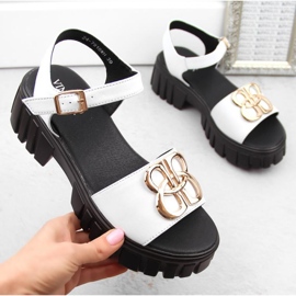 Vinceza W JAN301C nahkaiset korkokengät ja alustasandaalit, valkoinen 1