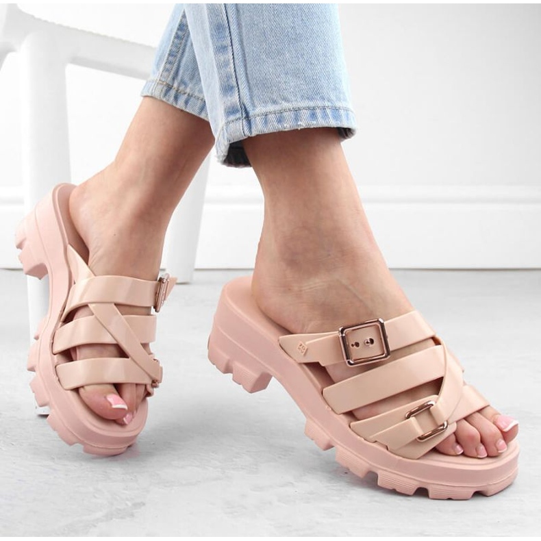 Zaxyn tuoksuiset nude-korkokengät varvastossut W NN285044 INT2009B beige 1