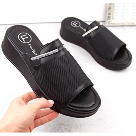 Filippo W PAW538A mustat nahkaiset kiilamuulit 1