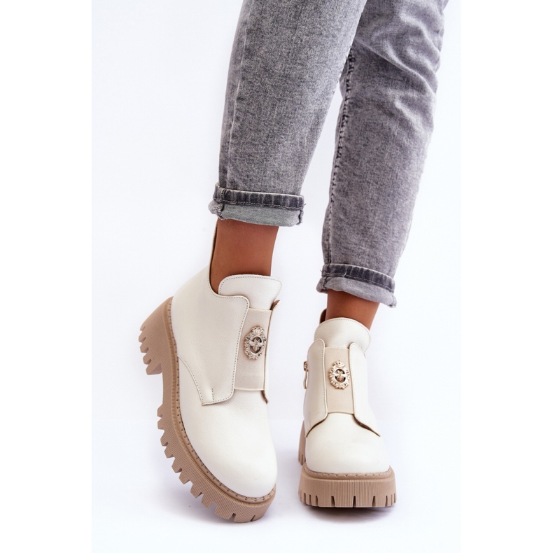 Nilkkurit koristeella Lemar 600451 beige 2