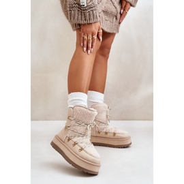 Lumikengät Malli 24889 Vaalea beige 1