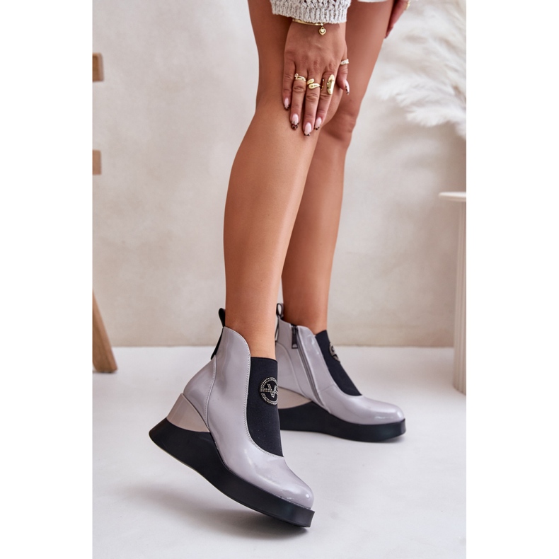 Vinceza 66703 Grey Lakkasaappaat harmaa 1