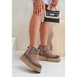 Maciejka 06769-02 Tummanruskeat lumisaappaat 1