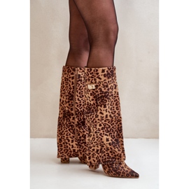 Malli 9501A Ruskeat leopardisaappaat 1