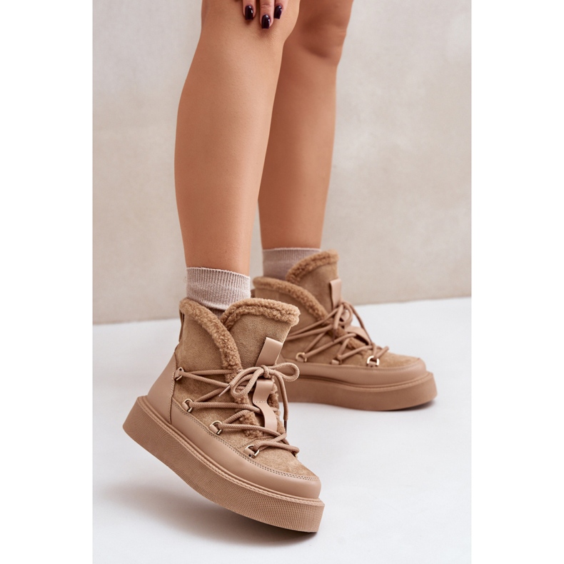 Lumikengät Malli 24882 Tumma beige 1