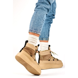 Lumikengät Malli 24-72302BE Beige 1