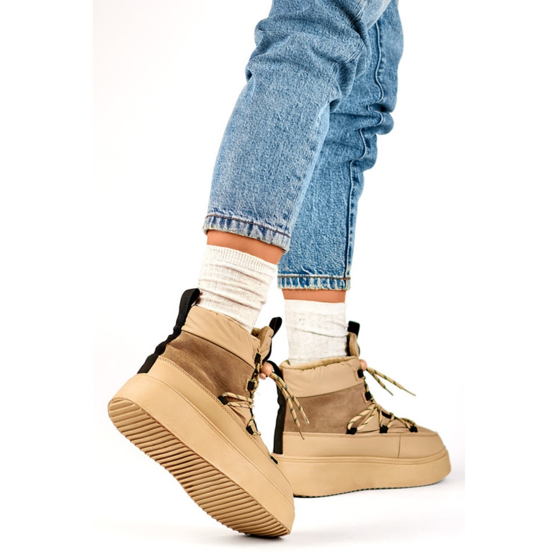 Lumikengät Malli 24-72302BE Beige 1