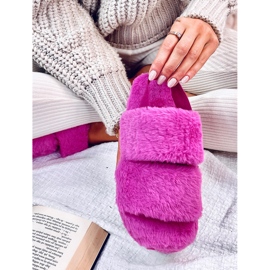 Naisten tossut joustavalla Rhodes Fuchsia -langalla vaaleanpunainen 1