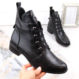 Eristetyt tasakorkoiset nilkkurit Jezzi W JEZ412A, musta 1