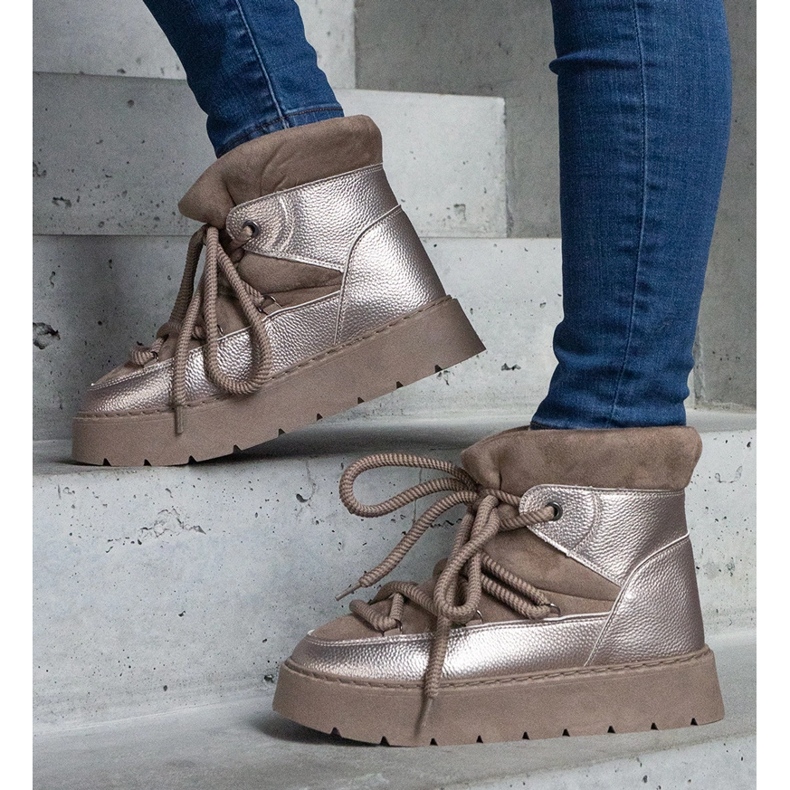 Tummanbeiget naisten alustalumisaappaat turkisvuorella 1