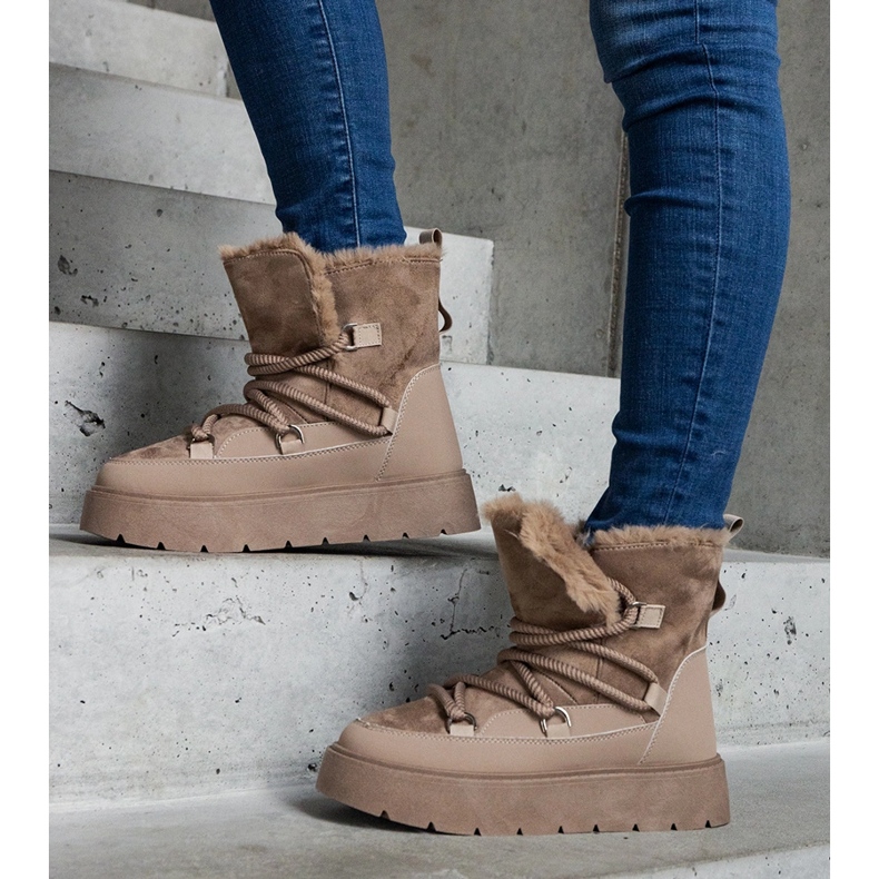 Tummanbeiget naisten alustalumisaappaat turkisvuorella 1