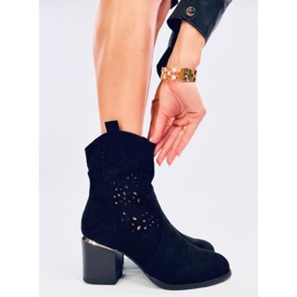 Naisten harjakattoiset mokkanahkaiset, mustat cowboysaappaat 2