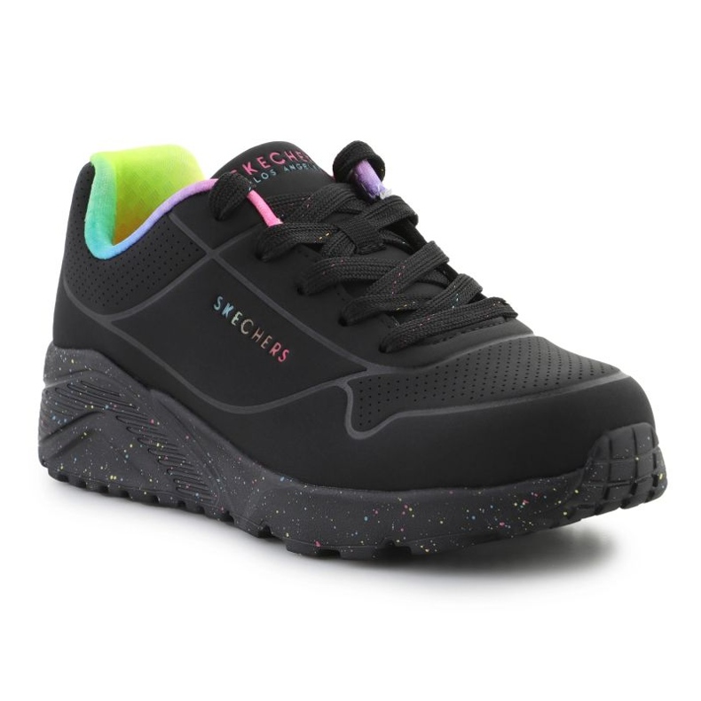 Skechers Uno Lite Rainbow Speckle kengät 310456L-BKMT mustat 1