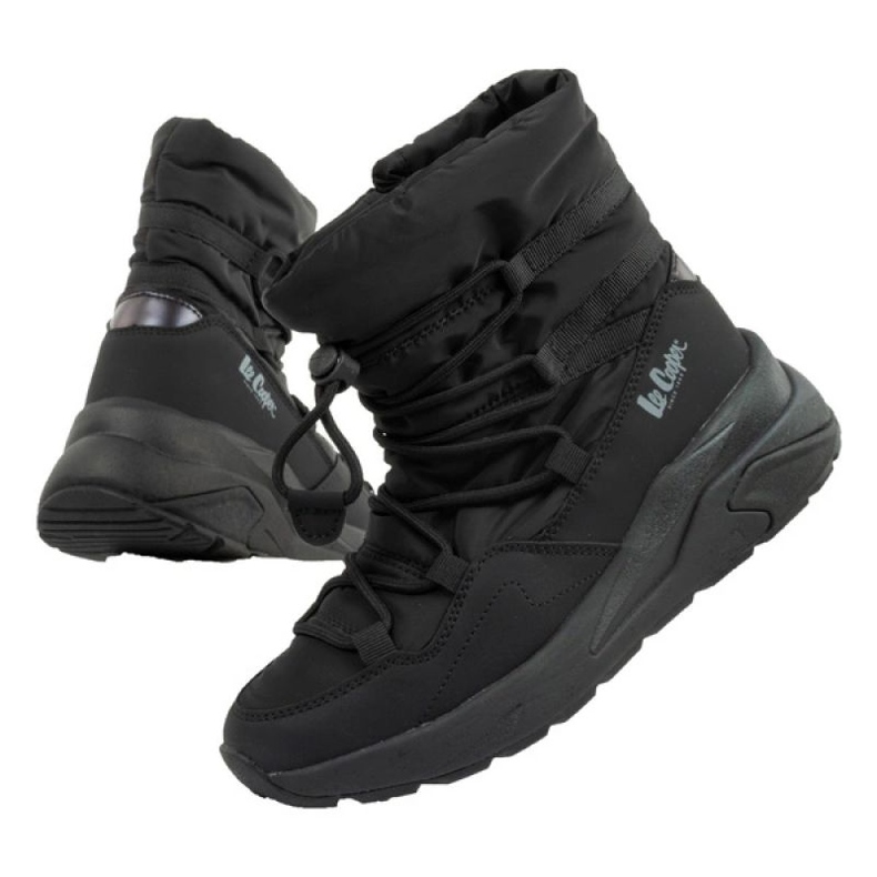 Lee Cooper LCJ-24-47-3156L naisten lumisaappaat, musta 1