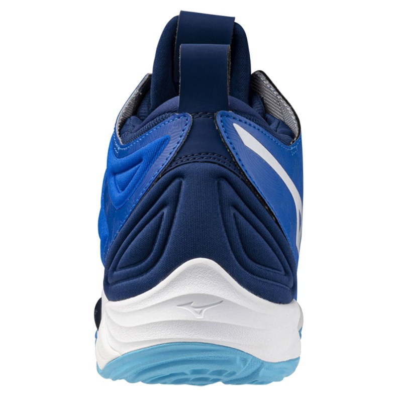 Mizuno Wave Momentum 3 Mid V1GA231701 lentopallokengät, sininen 3