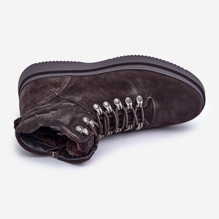 Miesten mokkanahkaiset eristetyt saappaat Big Star OO174189 ruskea 2