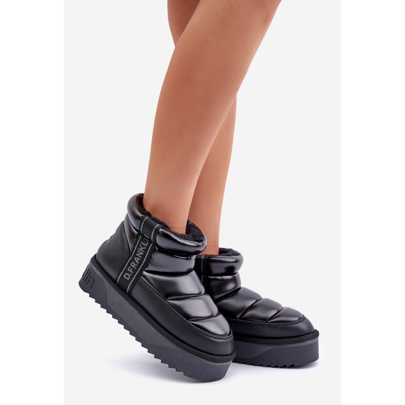 Matalalumiset saappaat paksulla pohjalla D.Franklin DFSH371011 Musta 1