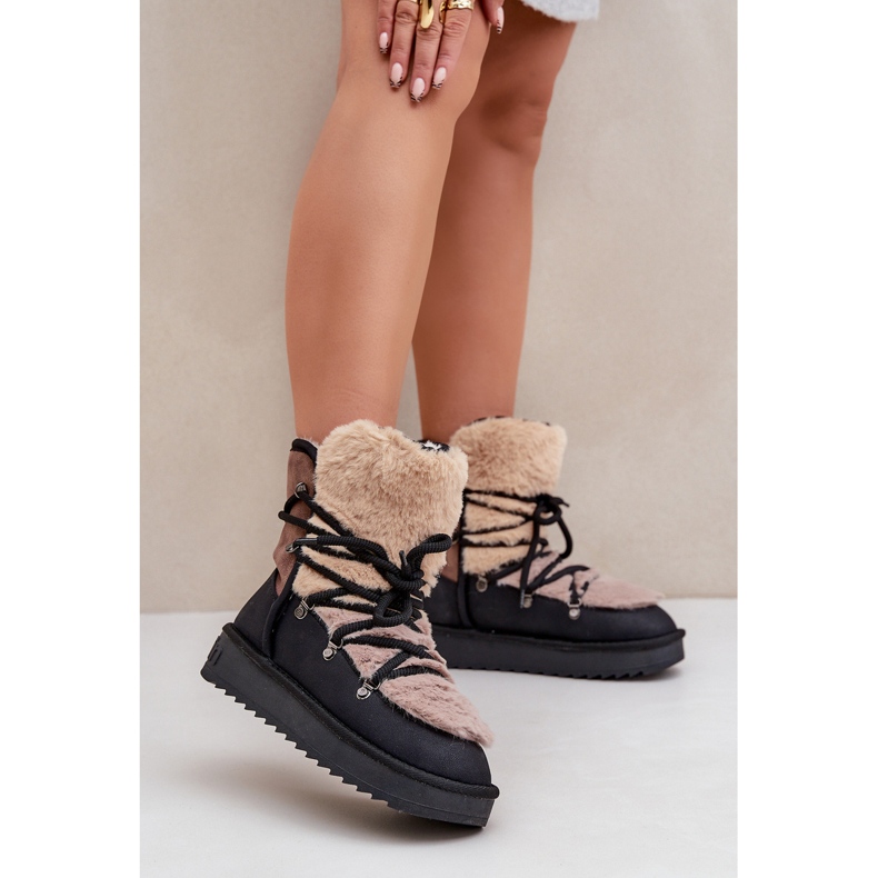 Naisten turkissaappaat D.Franklin DFSH370012 Musta 2