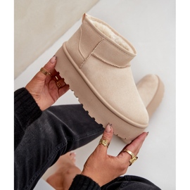 Naisten eristetyt lumisaappaat, vaalea beige 2