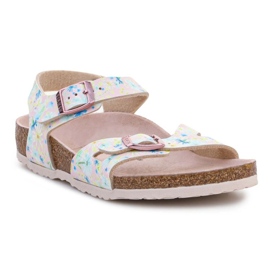 Birkenstock Rio Kids 1022232 Pastellikukkaiset sandaalit vaaleanpunainen 1