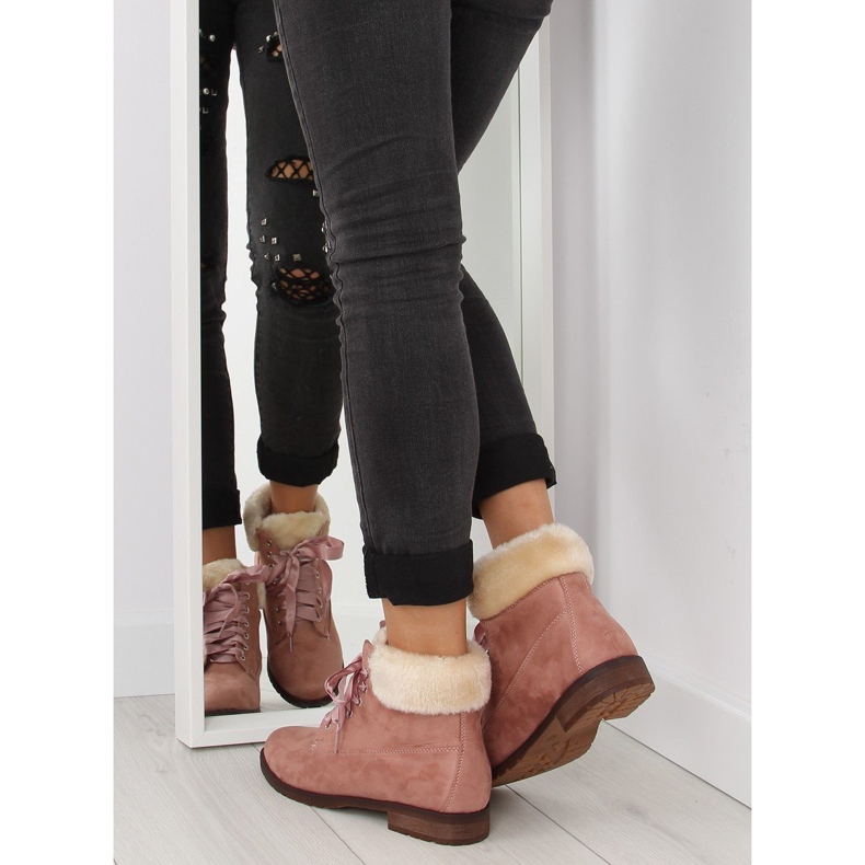 Vaaleanpunaiset naisten nauhakengät NC87 pinkki vaaleanpunainen 1