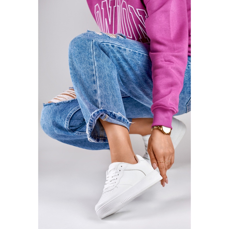 Naisten urheilukengät, valkoiset lenkkarit K-1W valkoinen 1