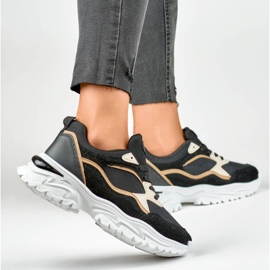 Naisten lenkkarit, joissa paksu pohja, musta 9062-B 1