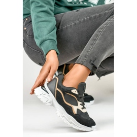 Naisten lenkkarit, joissa paksu pohja, musta 9062-B 2