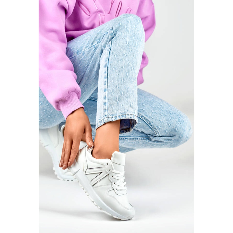 Naisten urheilukengät, valkoiset lenkkarit, LL66-33W valkoinen 2