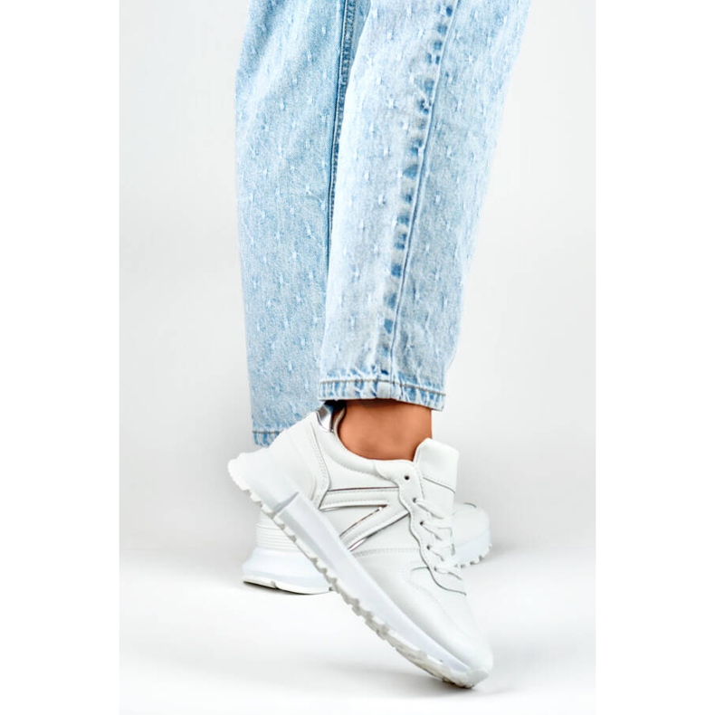 Naisten urheilukengät, valkoiset lenkkarit, LL66-33W valkoinen 1