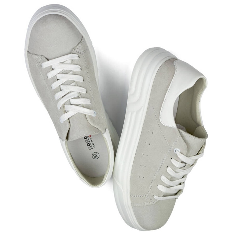 Naisten nahkaiset urheilukengät, harmaa GD-XF-113G 2