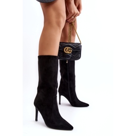 Joalice Naisten pohkeen keskikorkokengät mustat Odetteia 3