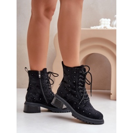 Naisten työntekijät strassikivillä MR880-017 musta 1