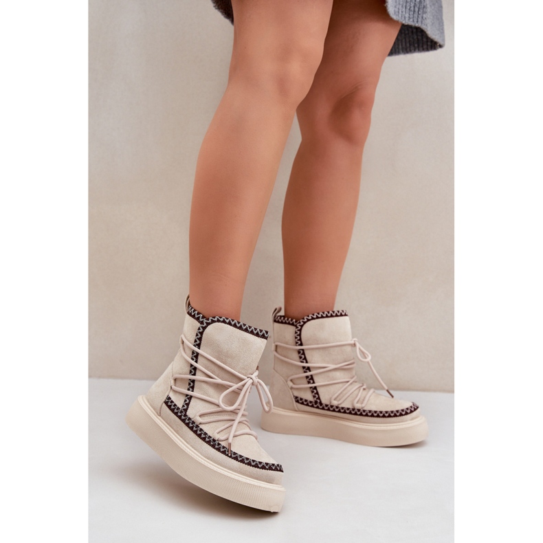 Naisten eristetyt lumisaappaat MD1094-7, vaalea beige 1