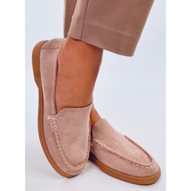 Naisten pehmeät mokasiinit beige 1