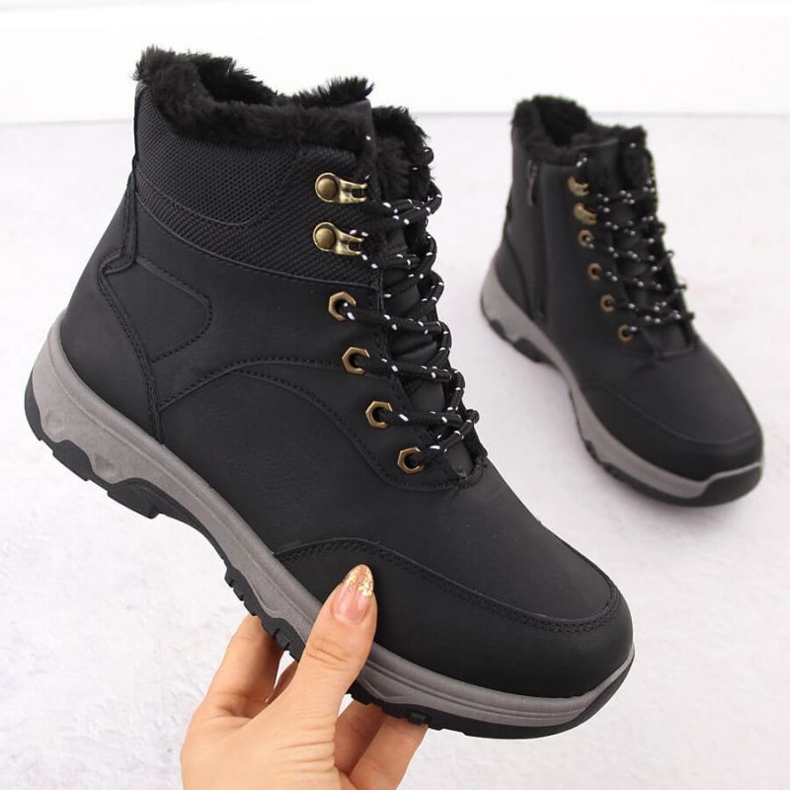 Eristetyt Vanhorn vaellussaappaat, mustat 1