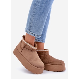 PG2 Koristeelliset lumisaappaat ruskea 1