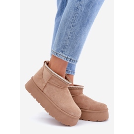 Beiget lumisaappaat alustalla koristeellisella brodeerauksella 1