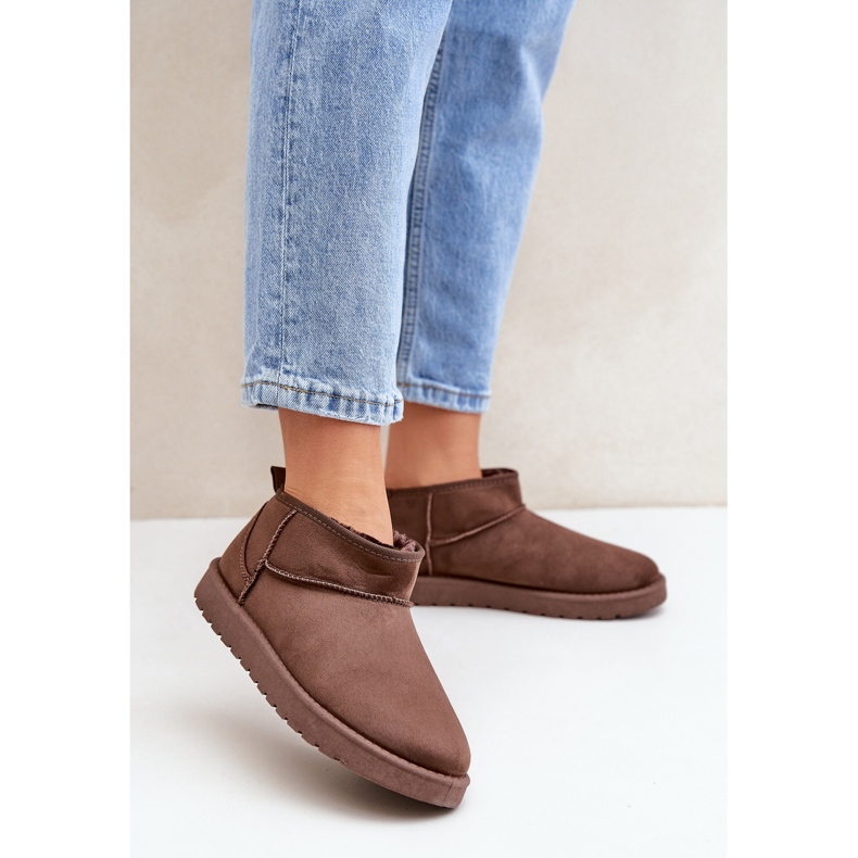 Ruskeat Eco Suede Low Snow Boots 2