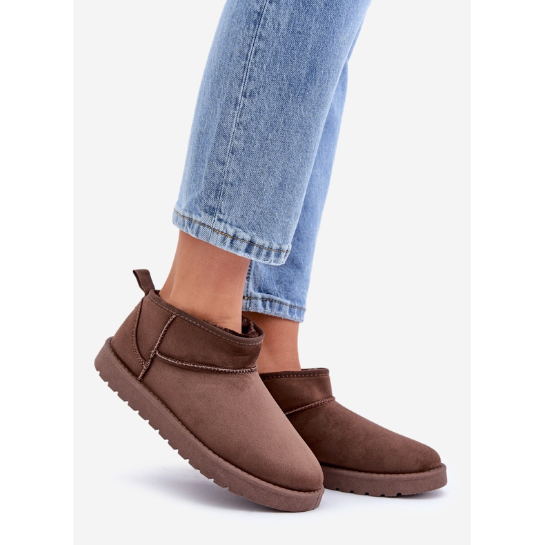 Ruskeat Eco Suede Low Snow Boots 1