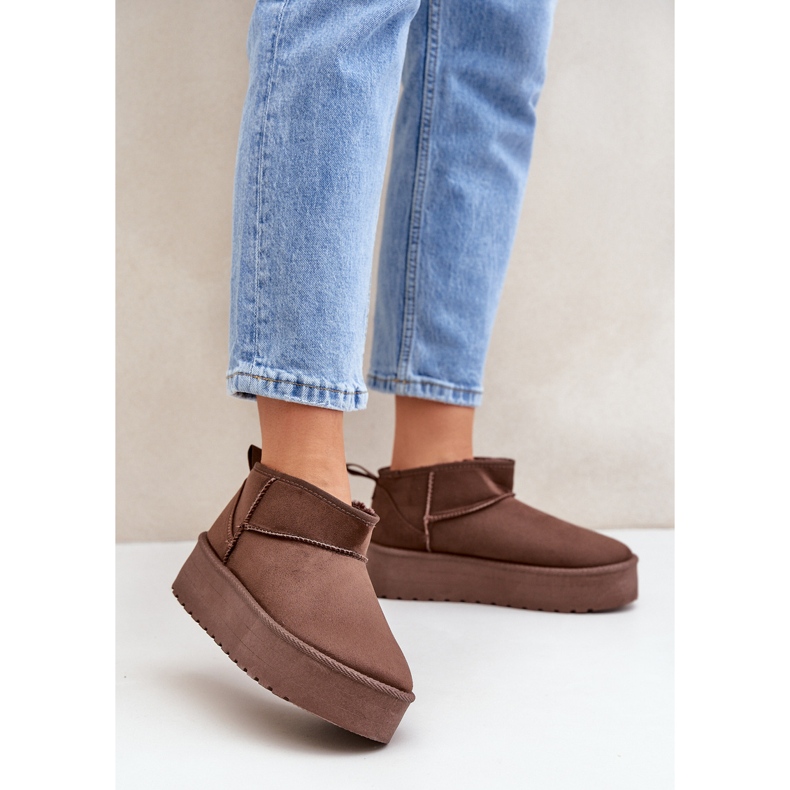 Ruskeat matalatasoiset lumisaappaat 2