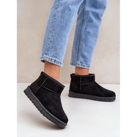 Naisten lumisaappaat Eco Suede Black musta 2