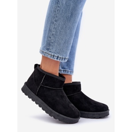 Naisten lumisaappaat Eco Suede Black musta 1