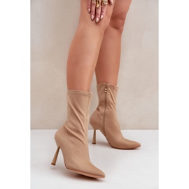 Tumman beigen kankaiset nilkkurit 2