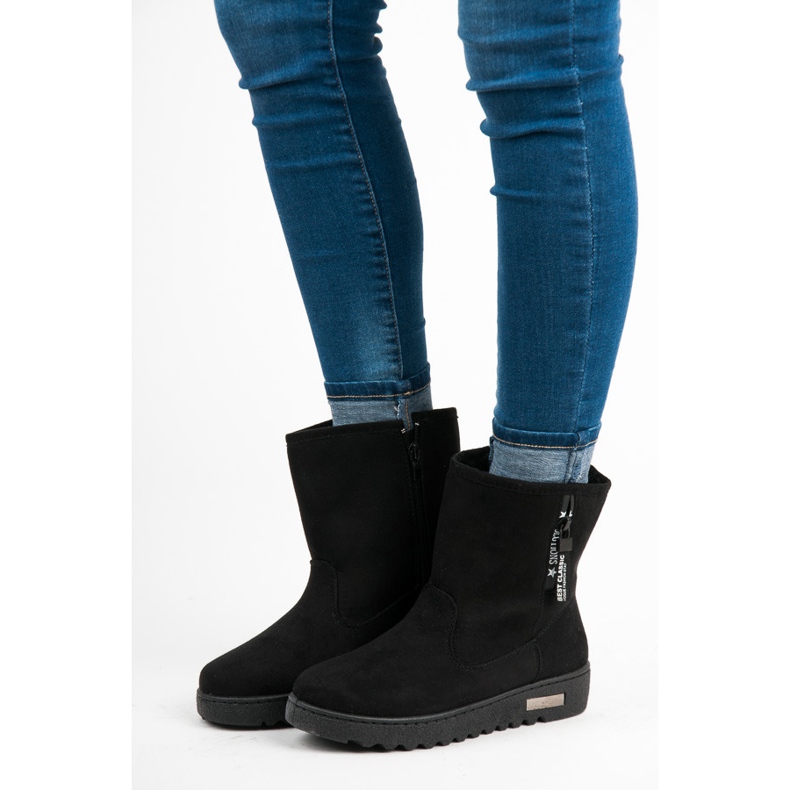 Super Me Lumikengät kiinnitetään vetoketjulla musta 2