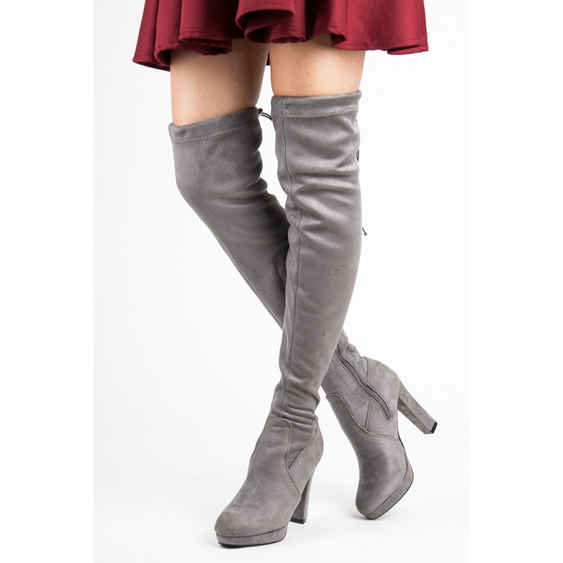 Vices Harmaat mokkanahkaiset reisisaappaat 1