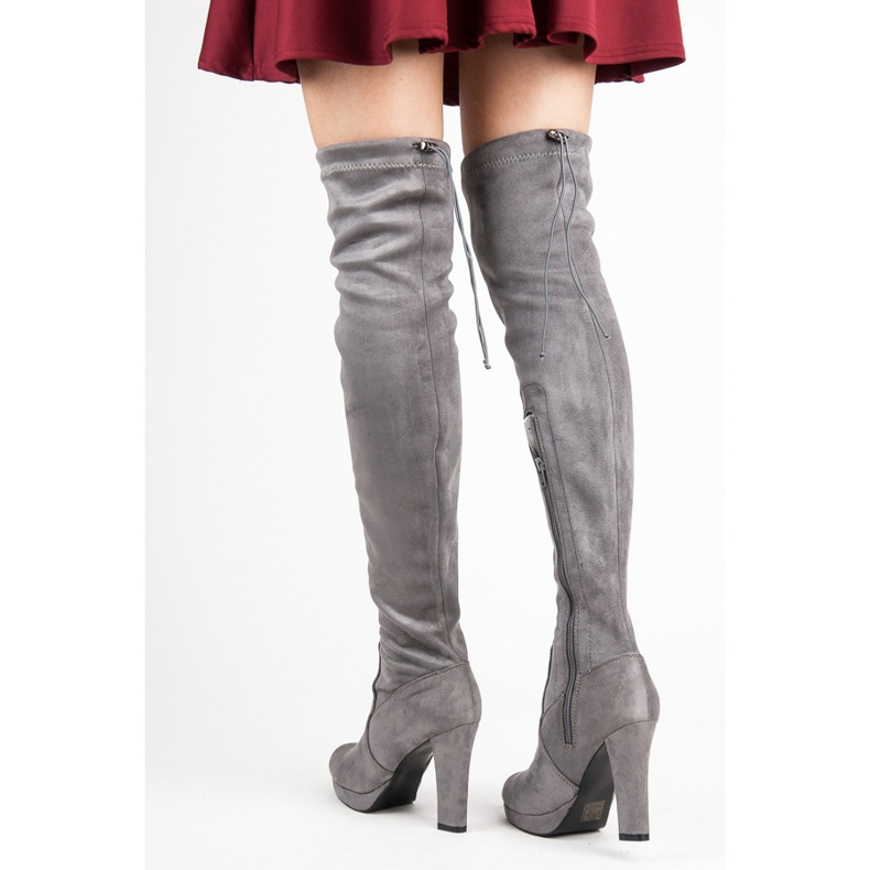 Vices Harmaat mokkanahkaiset reisisaappaat 2