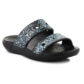 Crocs Classic Glitter Sandaalit 207788-0C4 varvastossut musta 5
