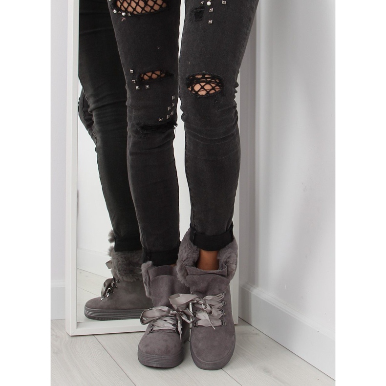 Harmaa lumisaappaat trappers GF-179 harmaa 2