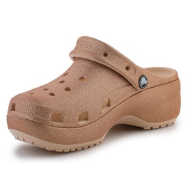Crocs Classic Platform Glitter Clog 207241-2DS varvastossut ruskea 4